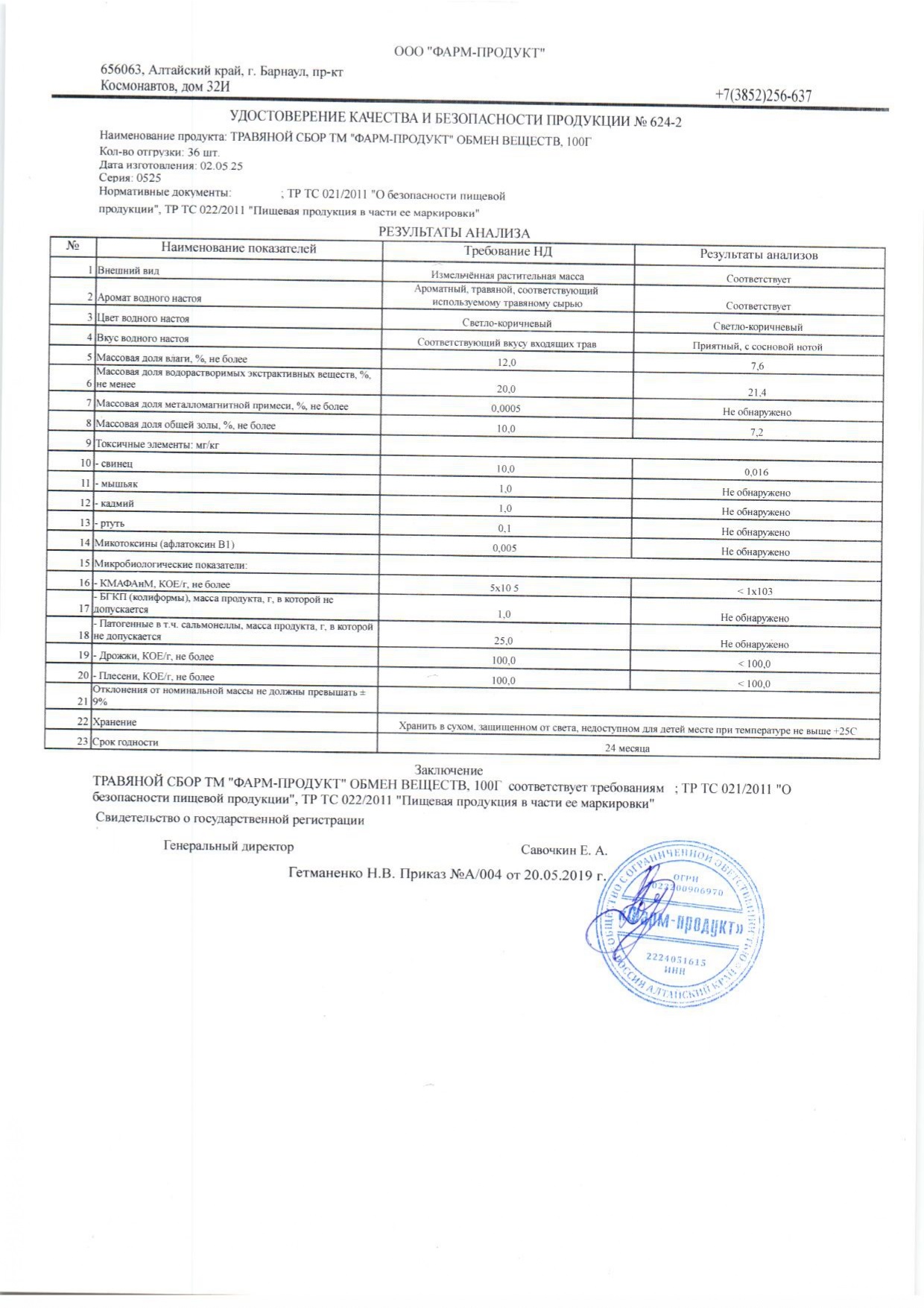 Паспорт №052025
